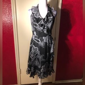 WHBM Halter Paisley Dress with Ruffles